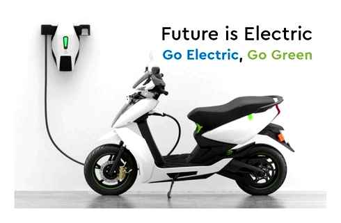 green, electric, scooter