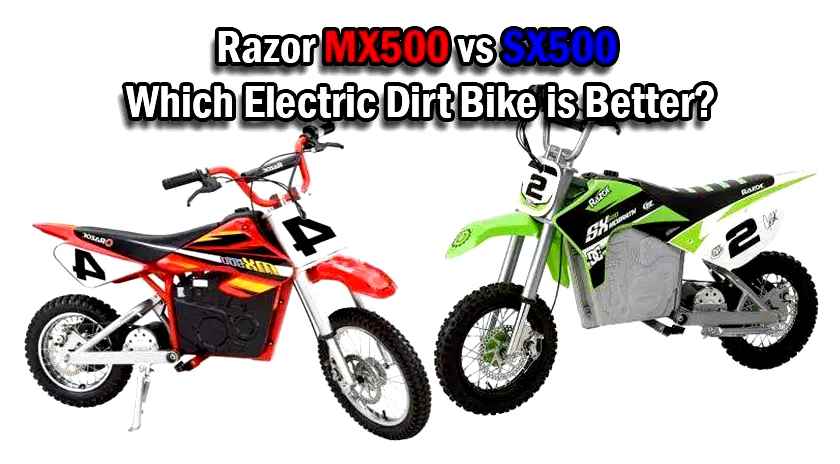 razor, mx350, mx500, comparison, dirt, bike